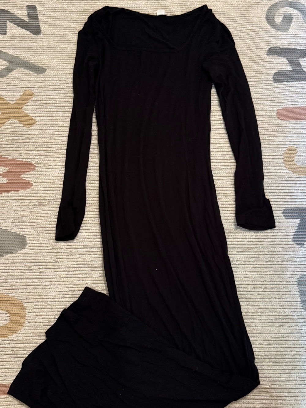Black Long Sleeve Maxi Dress
